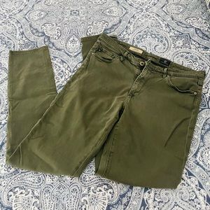 Adriano Goldschmied Olive green jeans.